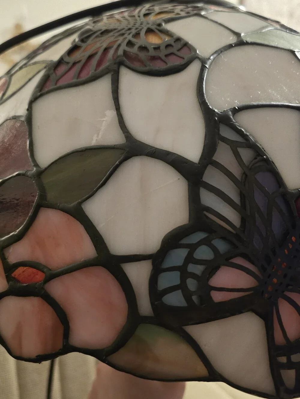 Dale Tiffany Butterfly Stained Glass Bronze Table Lamp